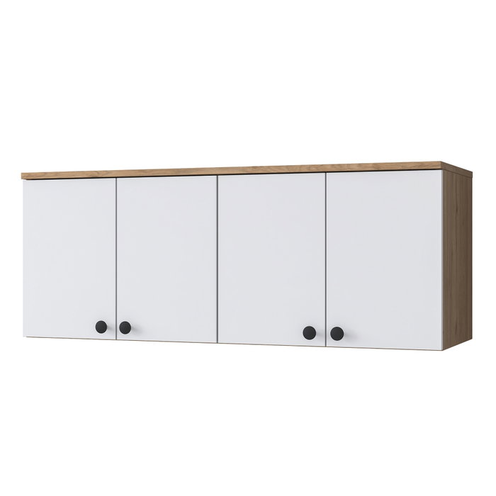 Hanah Home Armario Multiusos BA120 - 2670 Nogal y Blanco